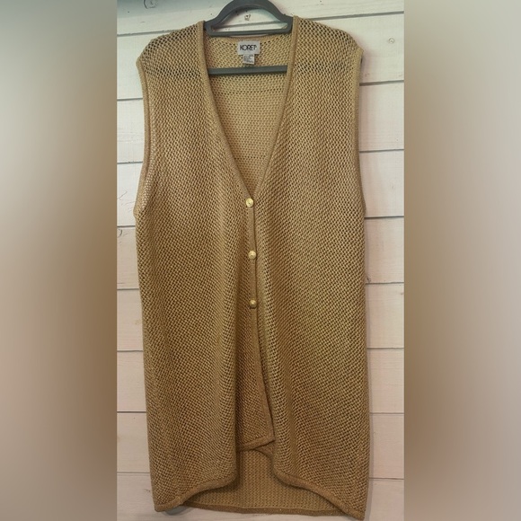 Koret Brushed Gold  Knit Vest with Gold Accents - Picture 7 of 16